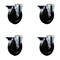 Service Caster 5'' Hard Rubber Wheel Swivel Bolt Hole Caster Set with Posi Lock Brakes, 4PK SCC-BH20S514-HRS-PLB-4 - alternate 1